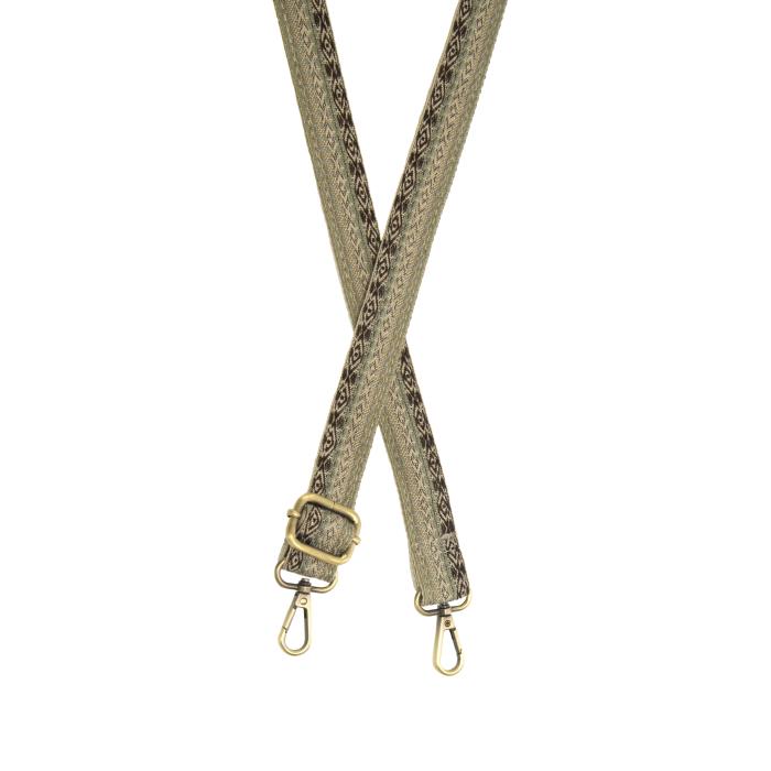 Boho Stripe Embroidered Guitar Strap
