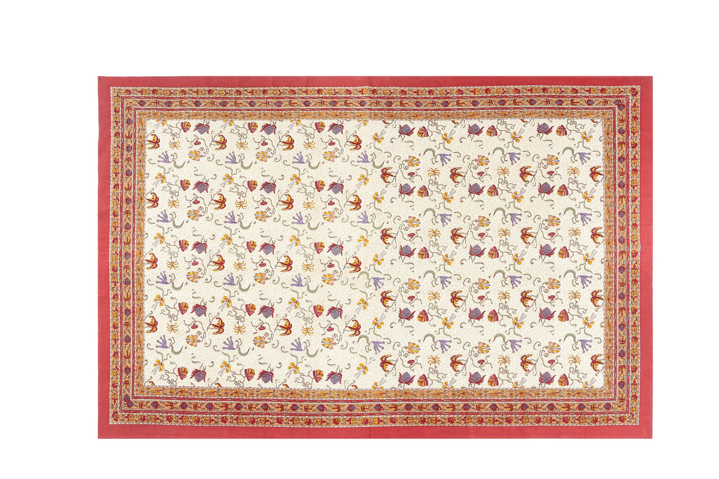 Fleurs des Indes | French Tablecloths: 71" x 106"