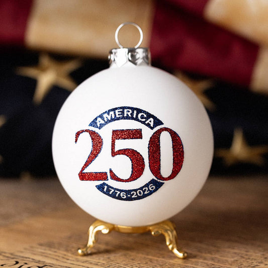 America 250 Red Numbers Ornament