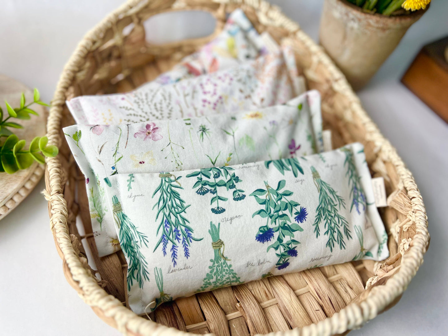 Eye Pillow - Migraine Mask: Painted Blooms