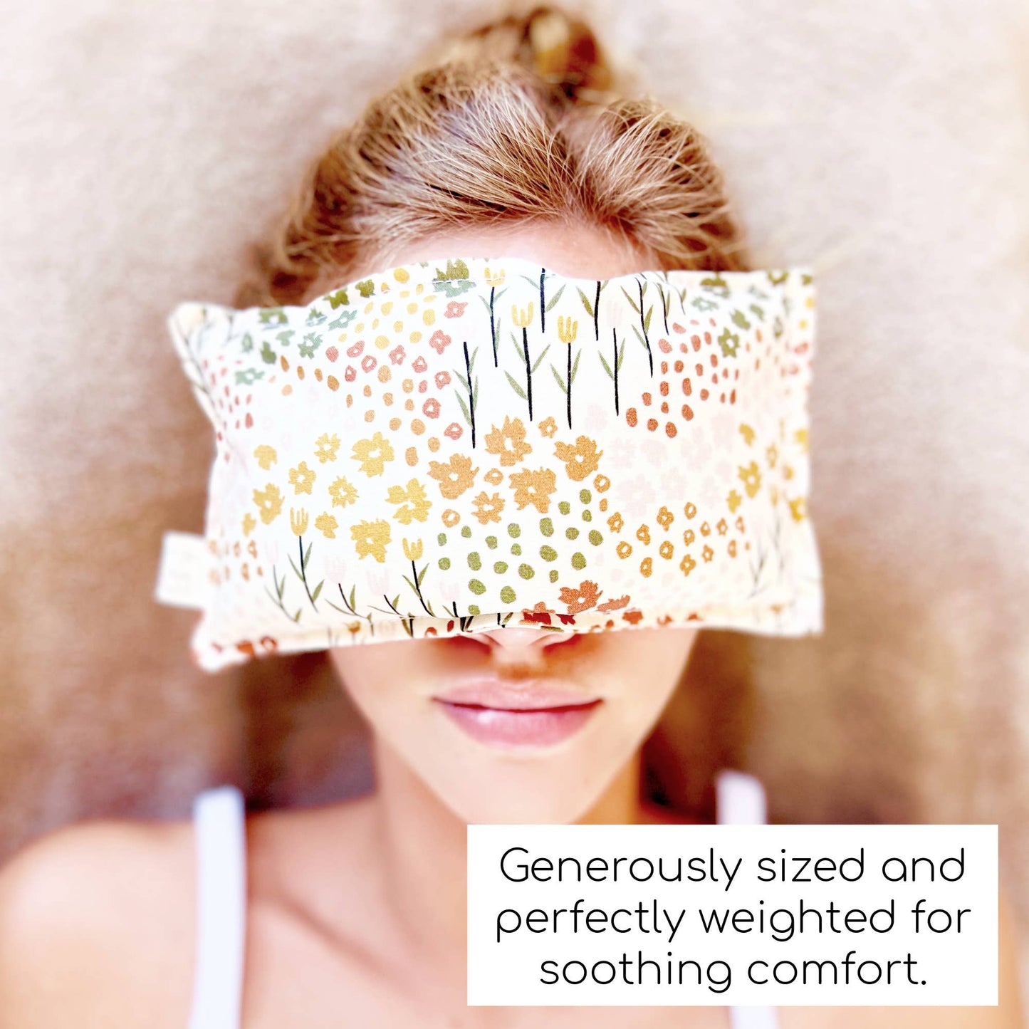 Eye Pillow - Migraine Mask: Painted Blooms