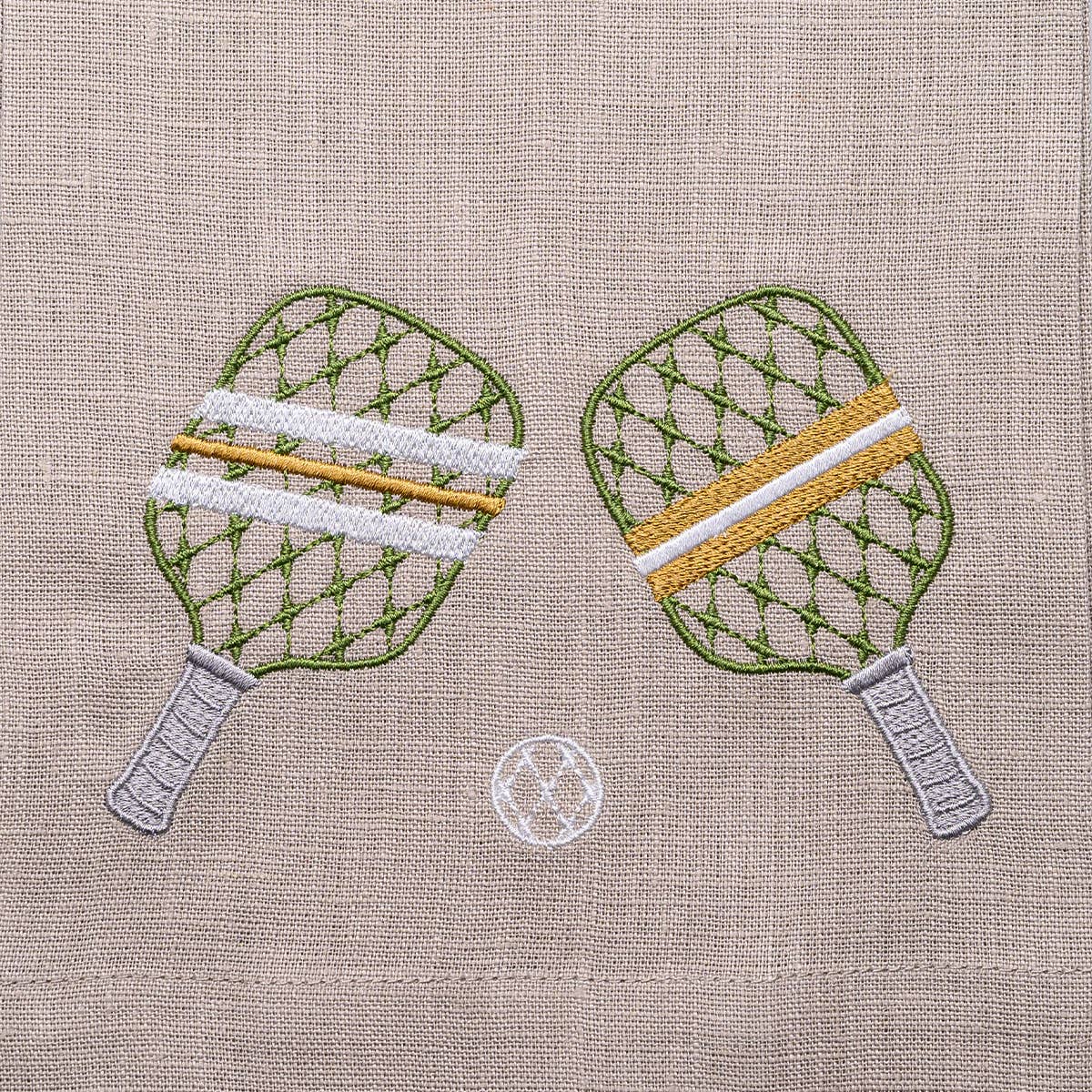 Pickleball Linen Towel - New: Soft Flax (Green)