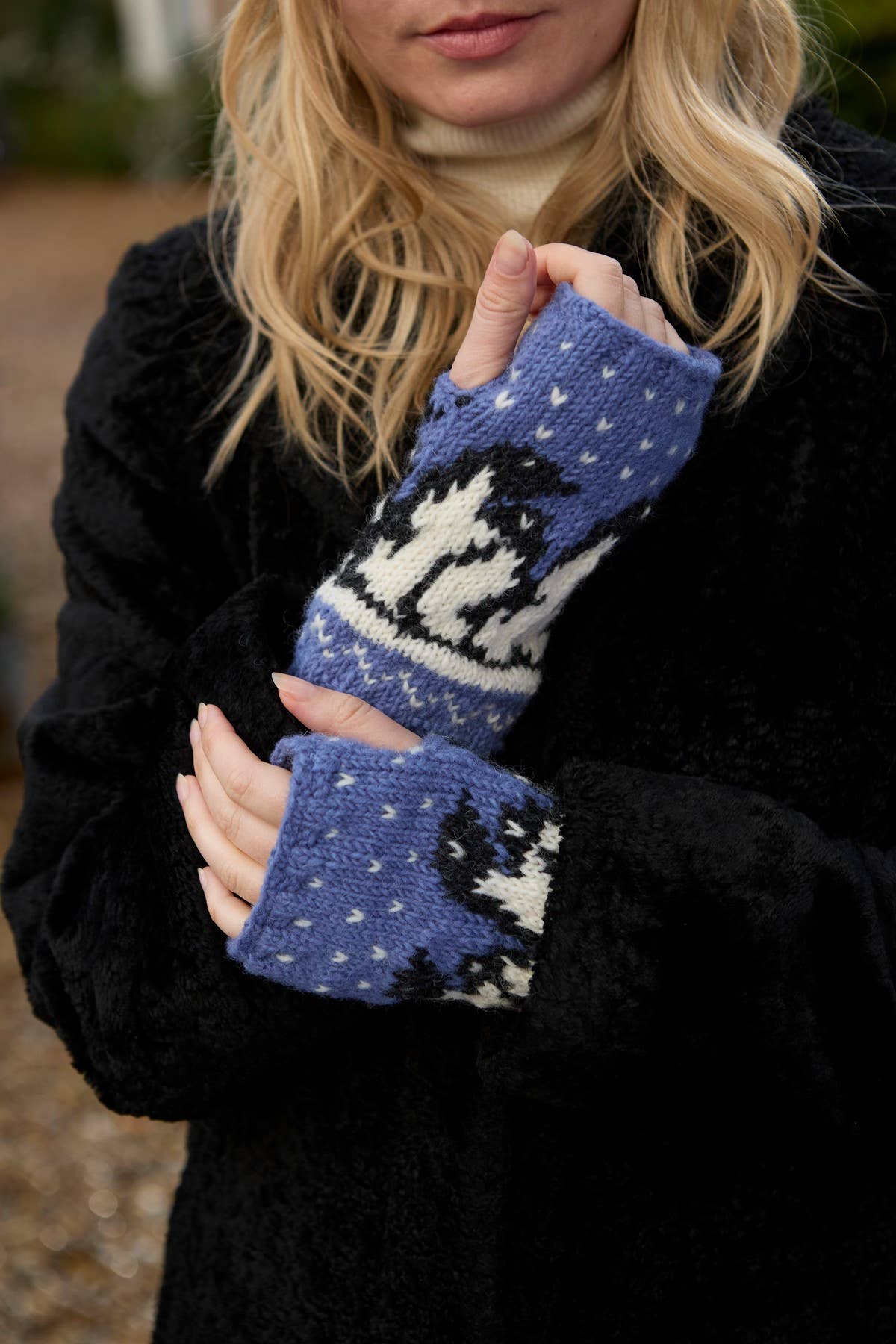 Huddle of Penguins Fingerless Gloves