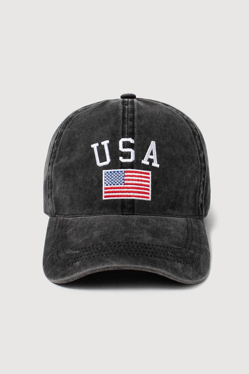 USA American Flag Baseball Cap NAVY
