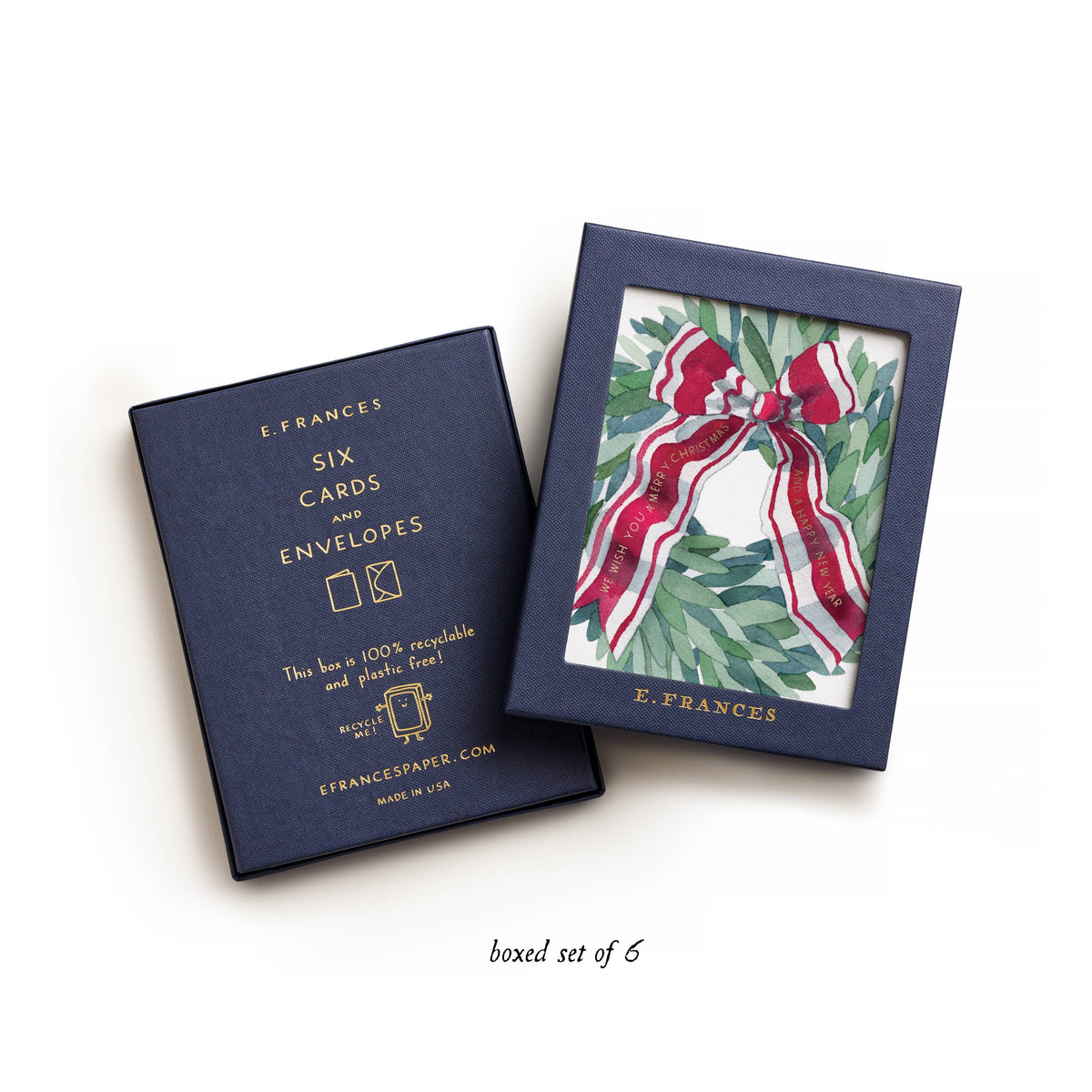 Laurel Wreath Christmas Greeting Card Boxed Set