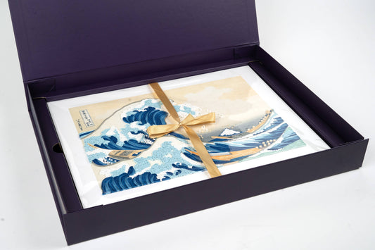 Quilled The Great Wave, Hokusai Art (15 in. X 11in.)
