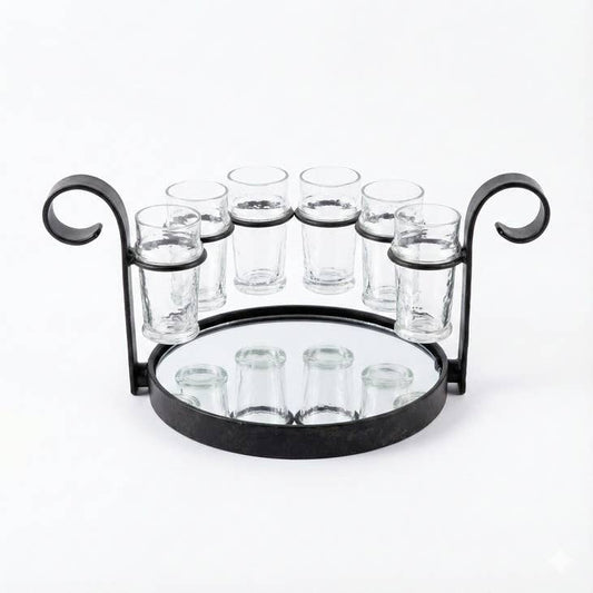 Shot Glass Serving Mirror Black