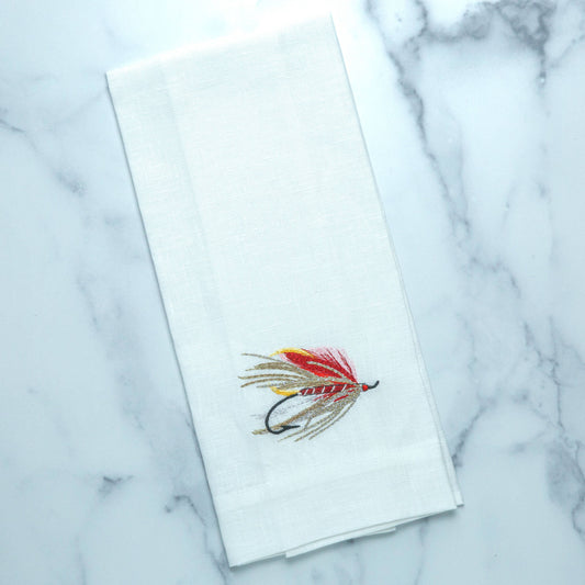 Fly Fishing Hook Towel: Soft Flax