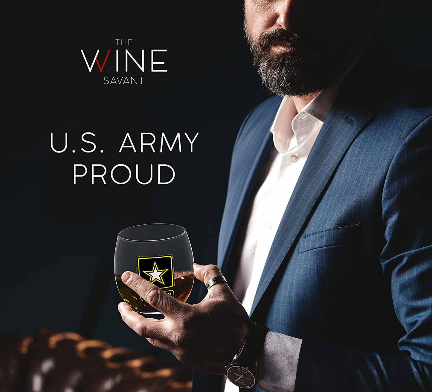 US Army Globe Whiskey Decanter Set W/4 Liquor Glasses