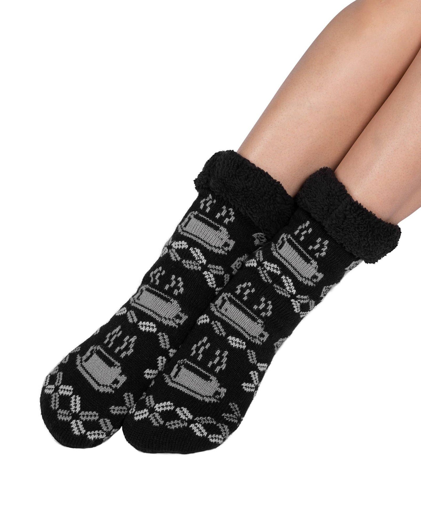 Coffee Cup Lounge Socks: Illusion Blue / ONE SIZE