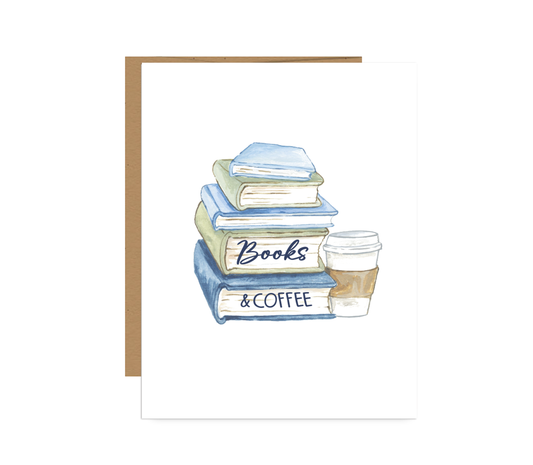 Books and Coffee / Greeting Card