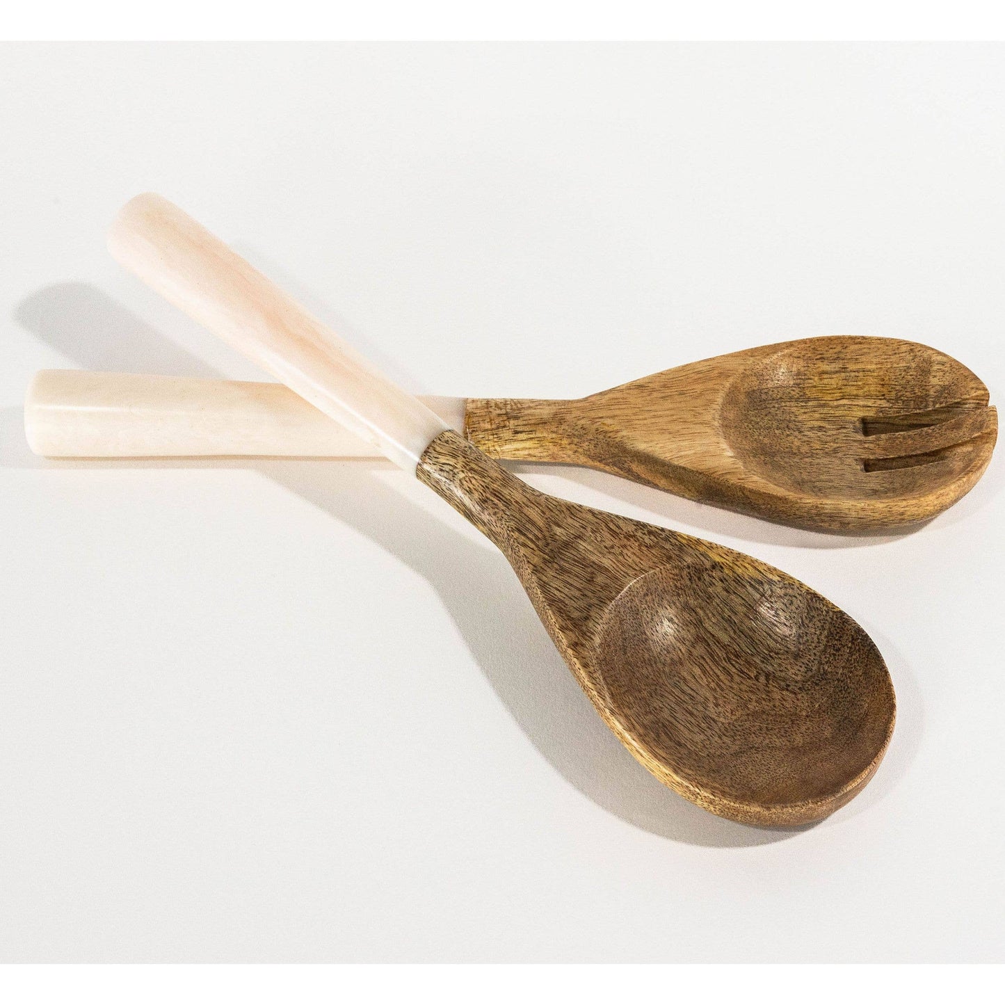 Resin Collection Salad Servers – Cream