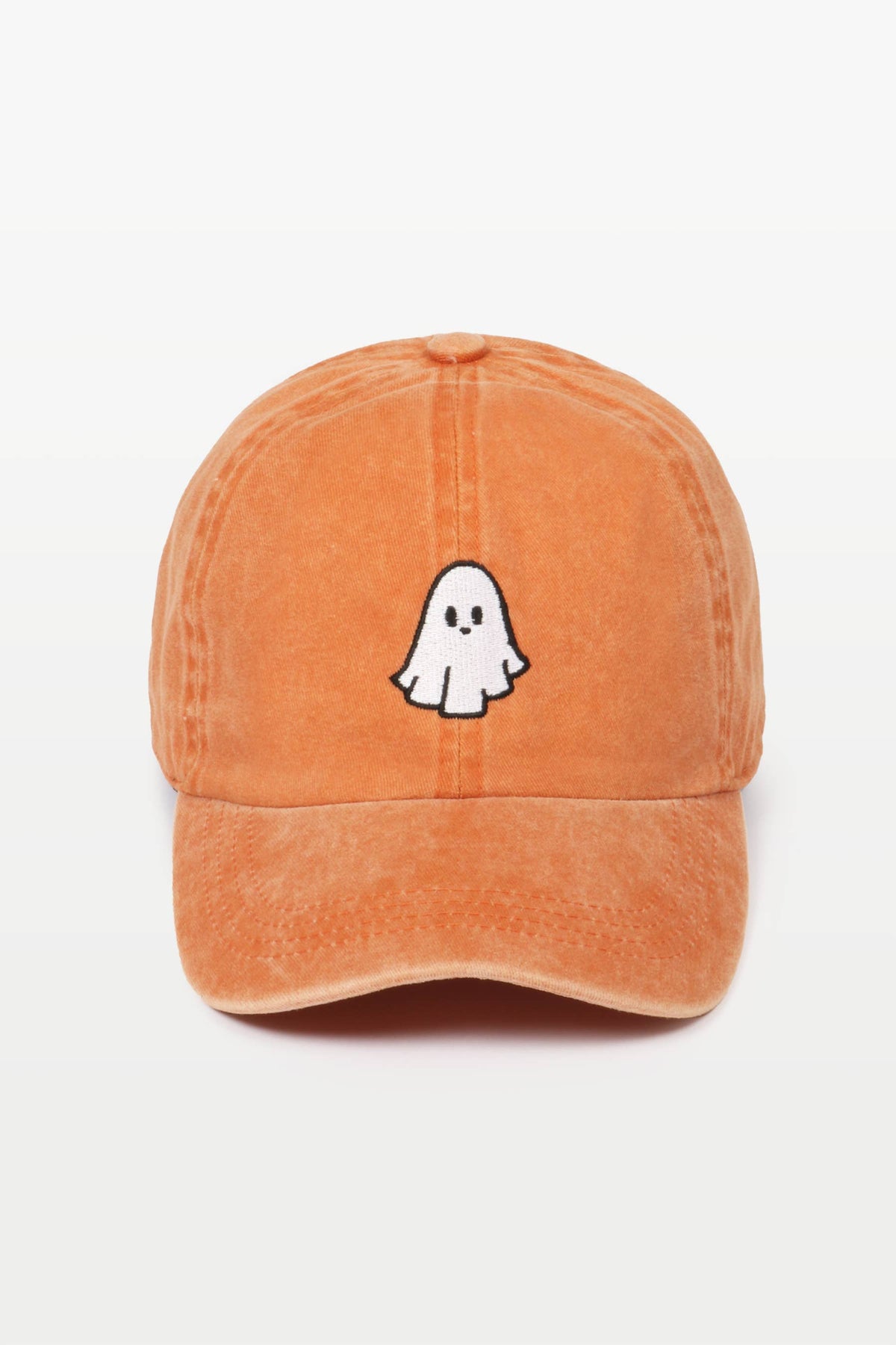 Halloween Ghost Baseball Cap: Black