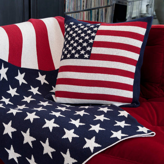 American Flag Throw Pillow