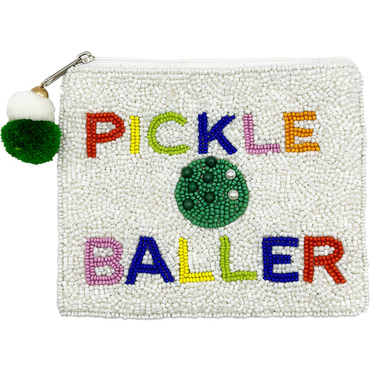 Pickle Baller Beaded Pouch