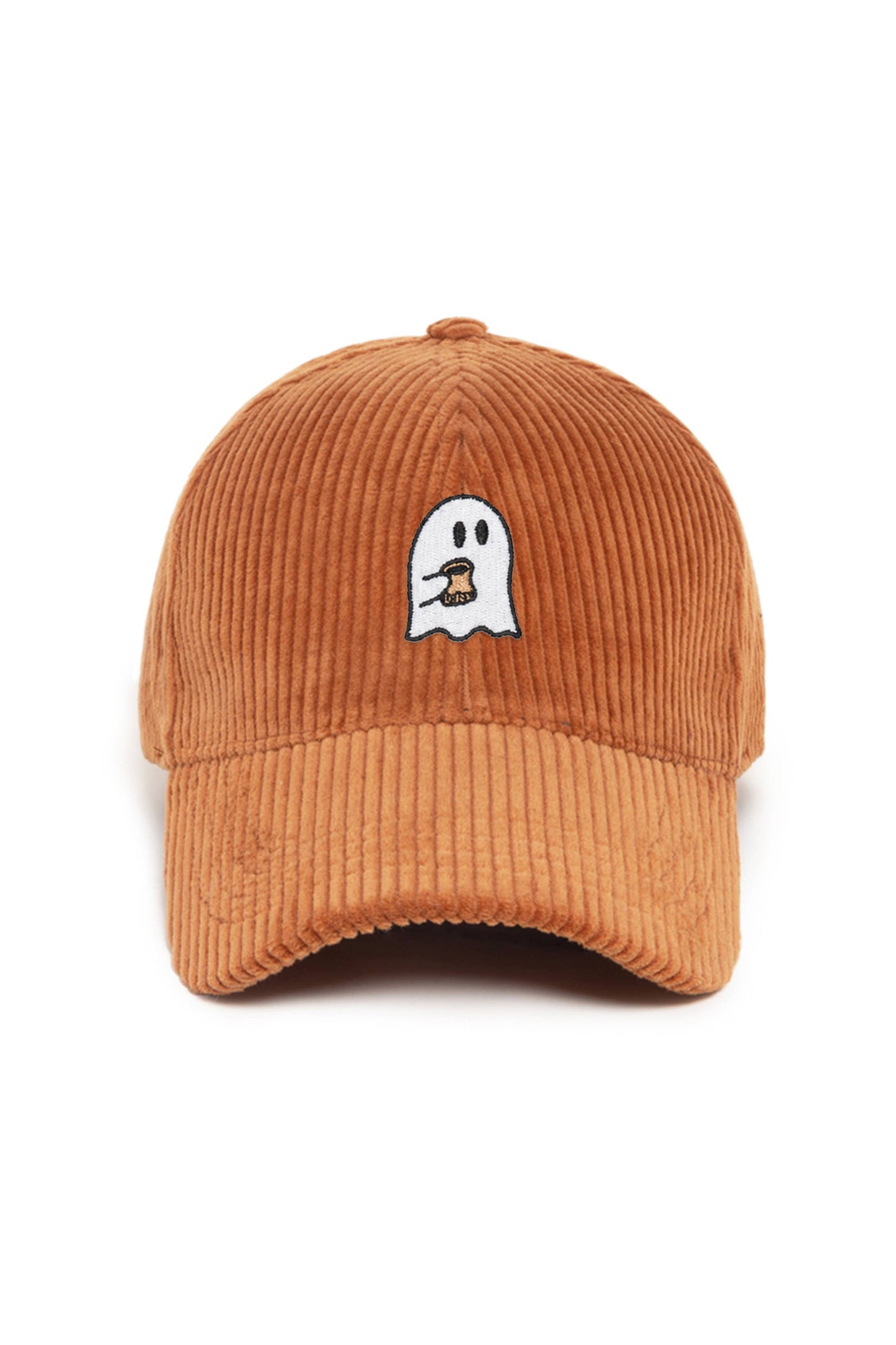 HALLOWEEN Ghost Corduroy Cap: Brown