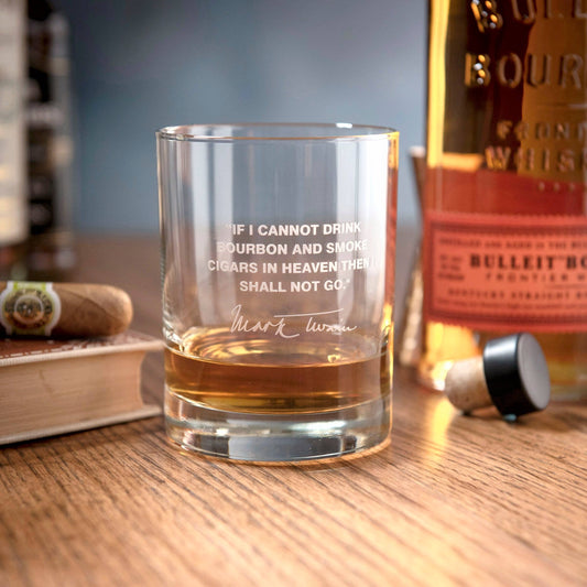 Mark Twain Quote Glass (Heaven)