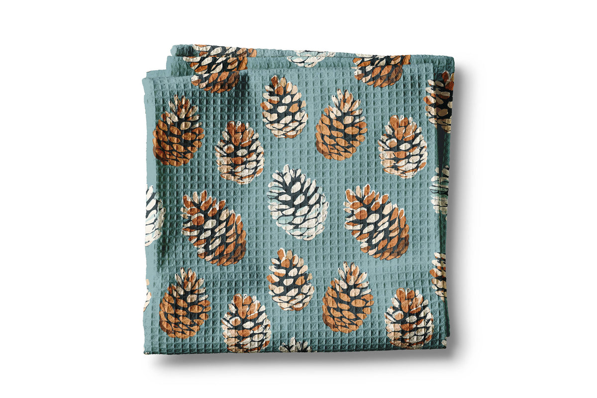 Pinecone Winter Tree Cabin Towel
