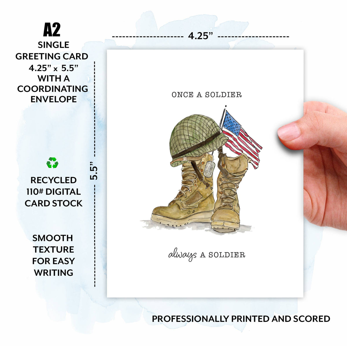 Military Retirement & Promotion Card