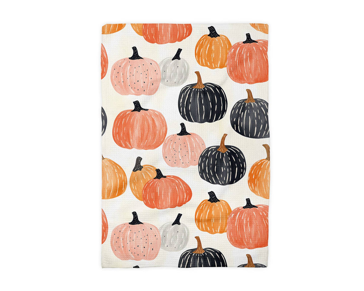 Pumpkin Fall Botanical Floral Autumn Towel