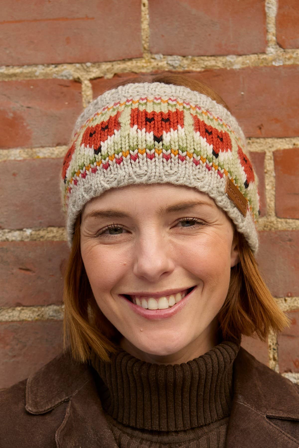 Soft Merino Fair Isle Fox Headband One Colour