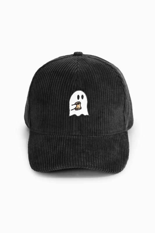 HALLOWEEN Ghost Corduroy Cap: Brown