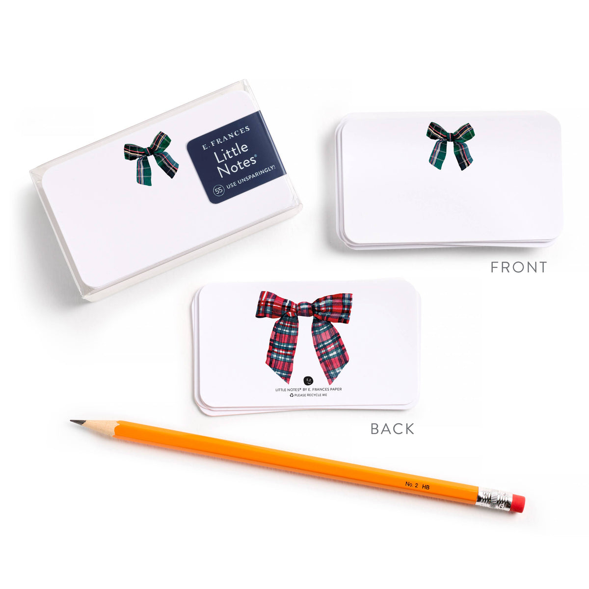 Plaid Bow Christmas Little Notes® Notecard Pack