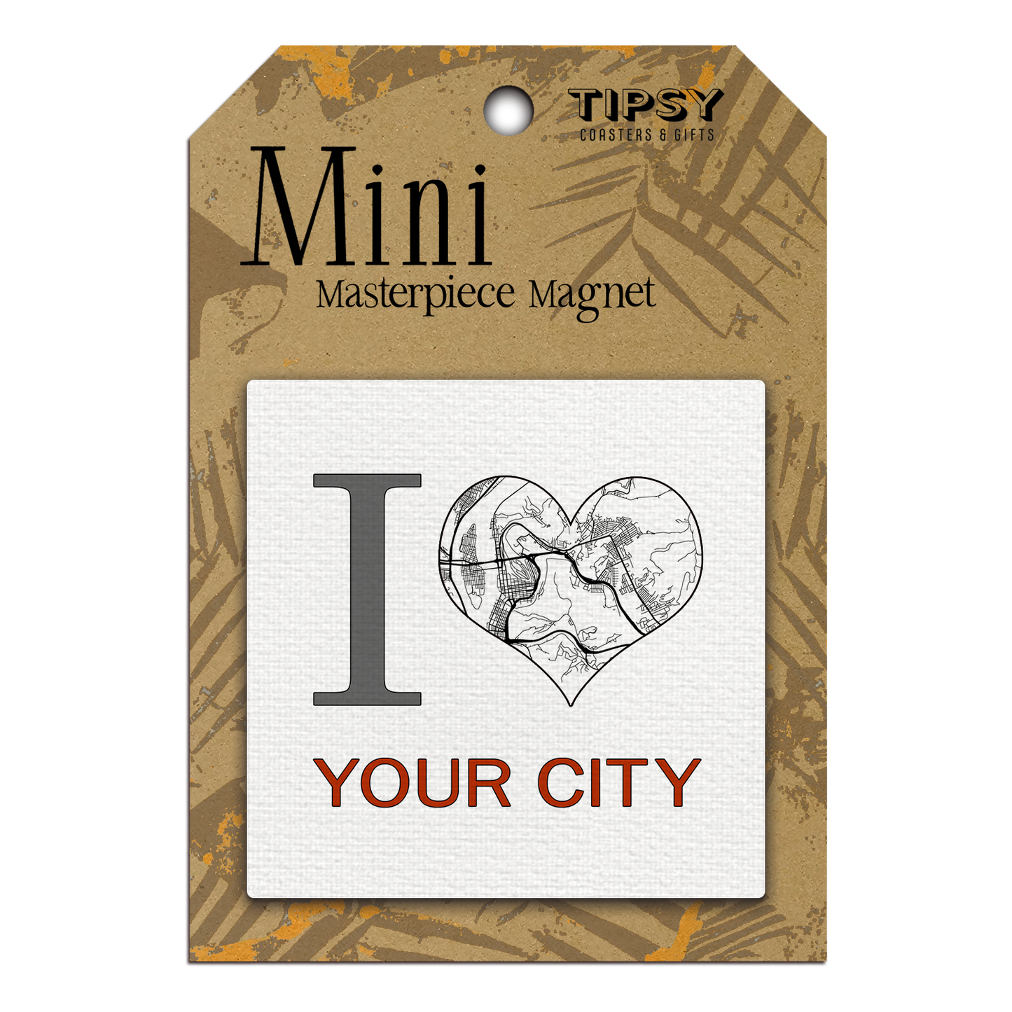 I Heart CDA Map Custom Mini Masterpiece Magnet
