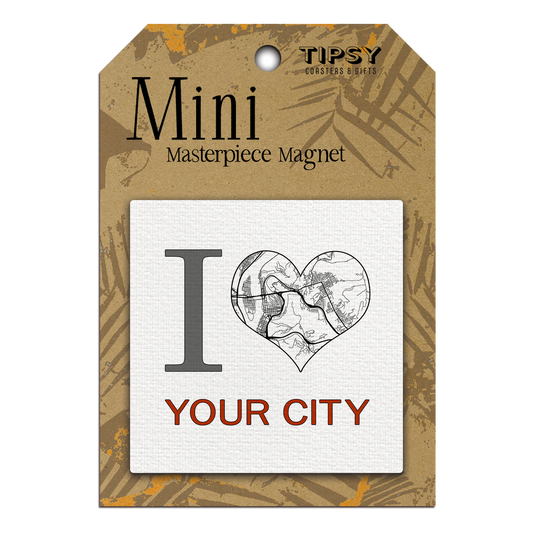 I Heart CDA Map Custom Mini Masterpiece Magnet