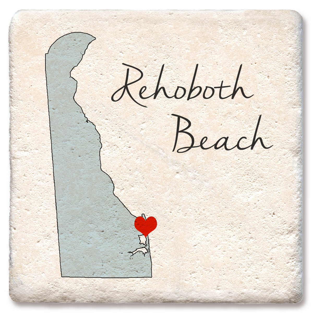 CDA Idaho Silhouette Heart Coaster