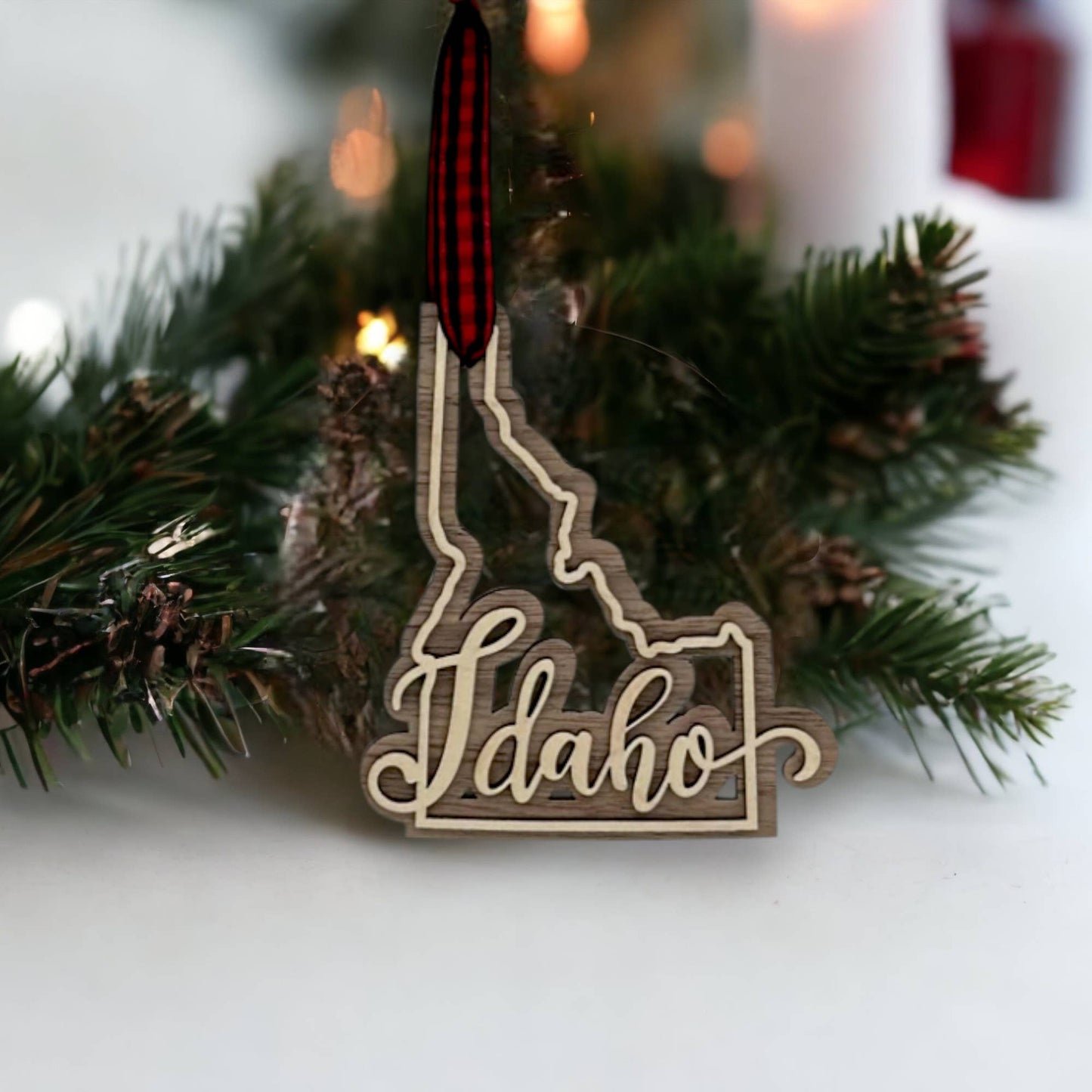 Idaho Double Layer Christmas Holiday Ornament