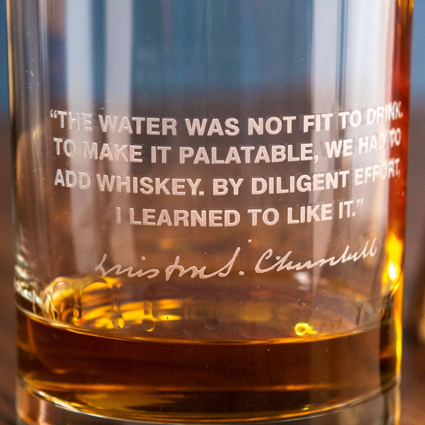 Winston Churchill Quote Glass (Fit to Drink)