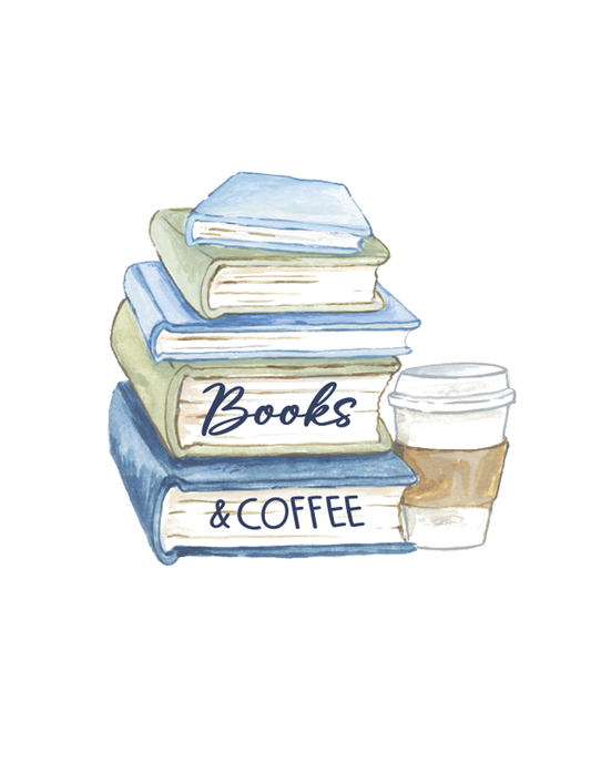 Books and Coffee / Greeting Card