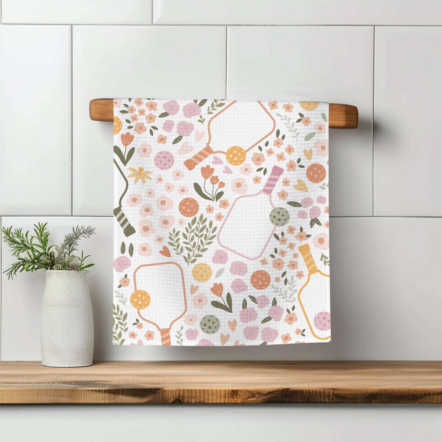 Pickleball Paddle Court Tennis Kitchen Towel