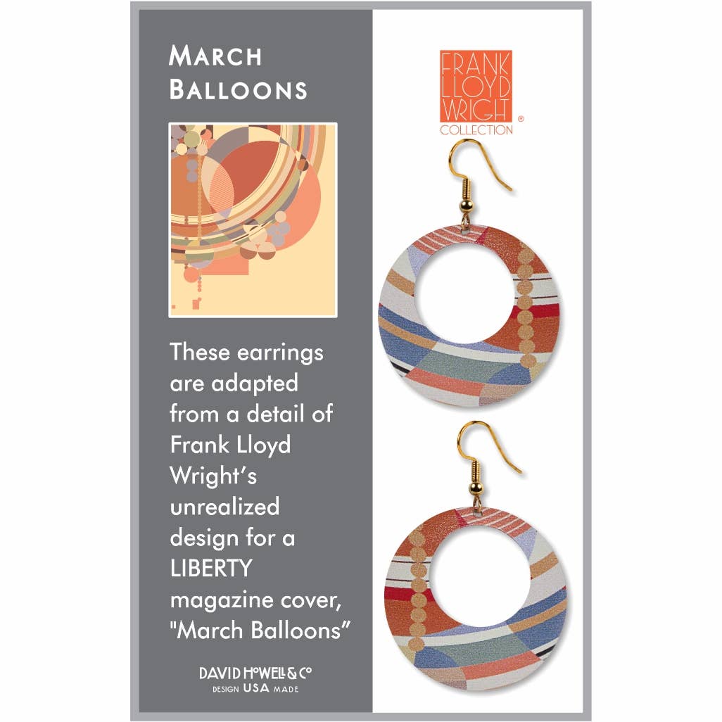 Frank Lloyd Wright March Balloons Earrings