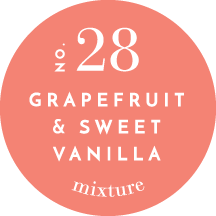 Grapefruit & Sweet Vanilla 2oz Mixture Candle