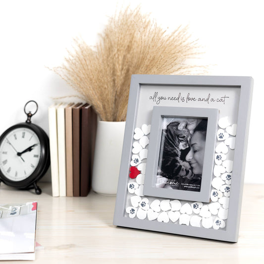 Love and Cat 3.5" x 5.5" Photo Frame