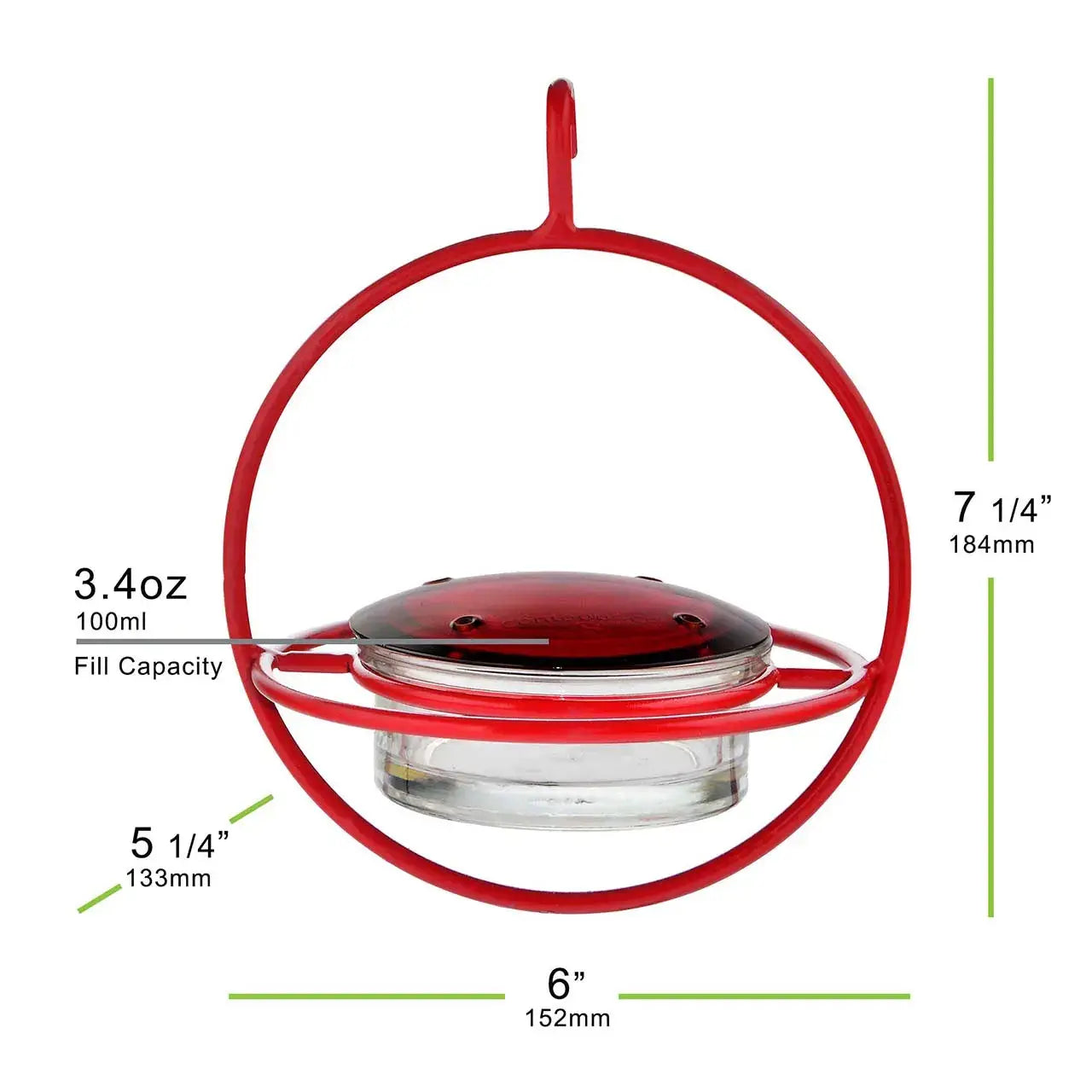 Hummble Bold Hummingbird Feeder Red