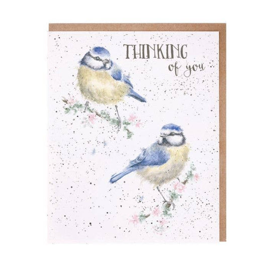 Blossom Blue Tits Thinking of You Card