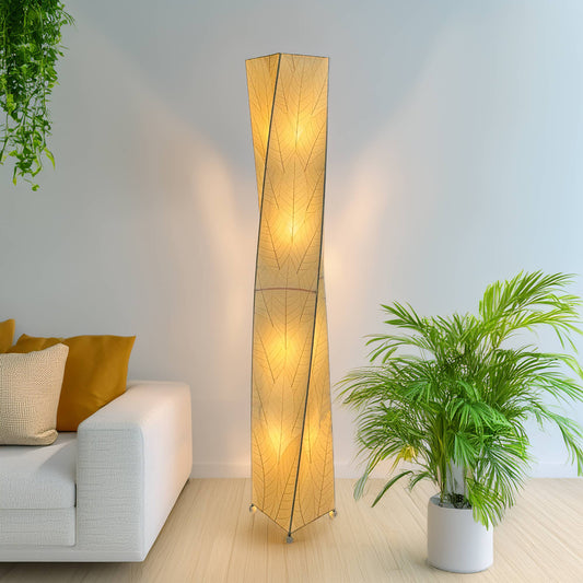 Twist Giant Lamp Natural, Shade Made of Cocoa Leaves