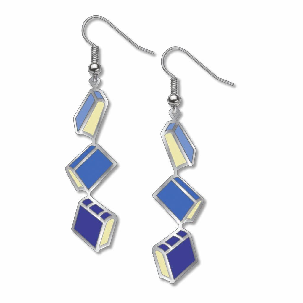 Blue Books Earrings