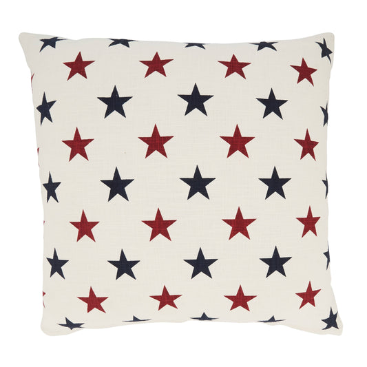 Americana Stars Throw Pillow: Red/White/Blue / Poly Filled / 20"