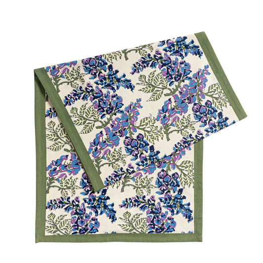 Wisteria Blue & Green Table Runner