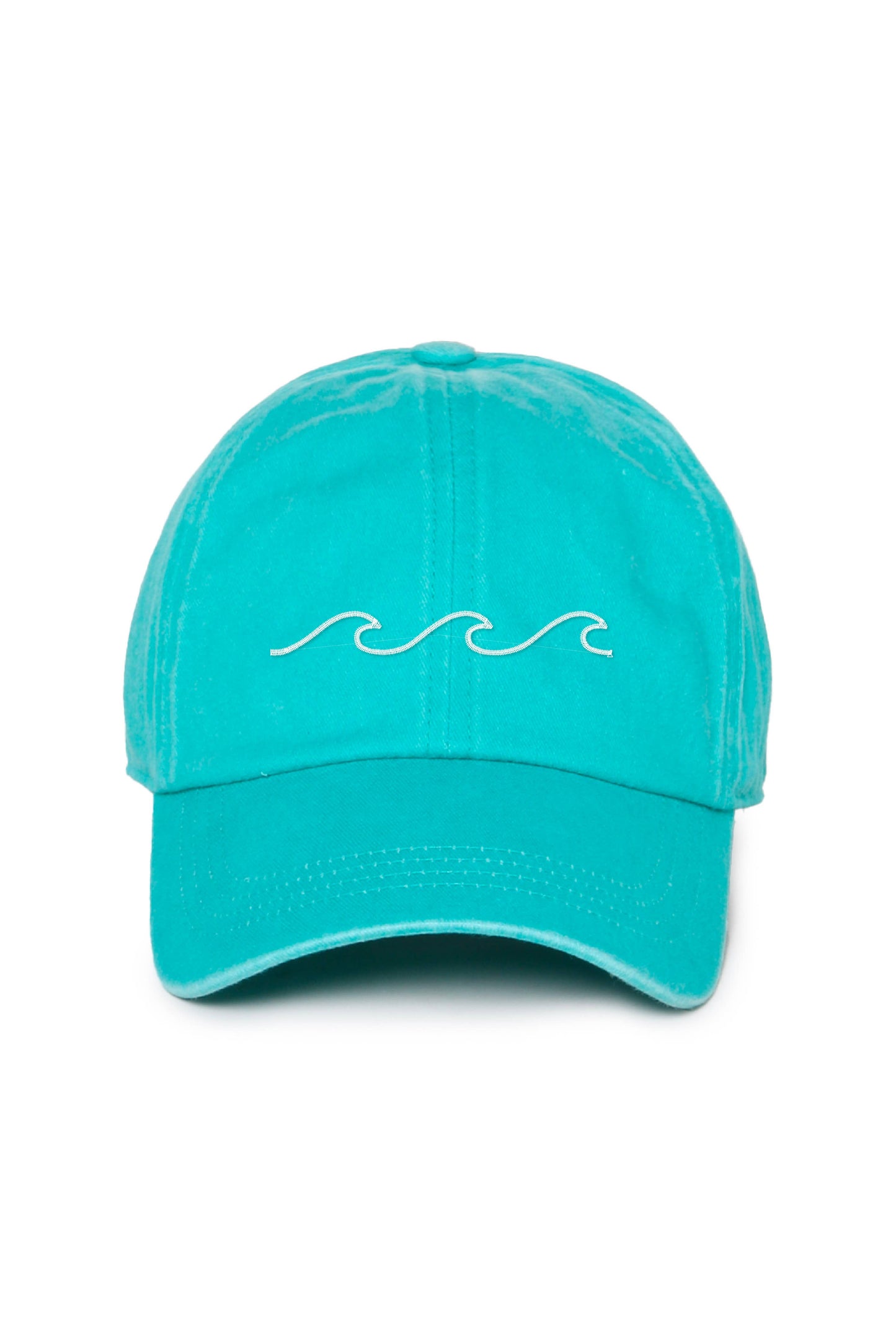 Waves Washed Baseball Cap: White