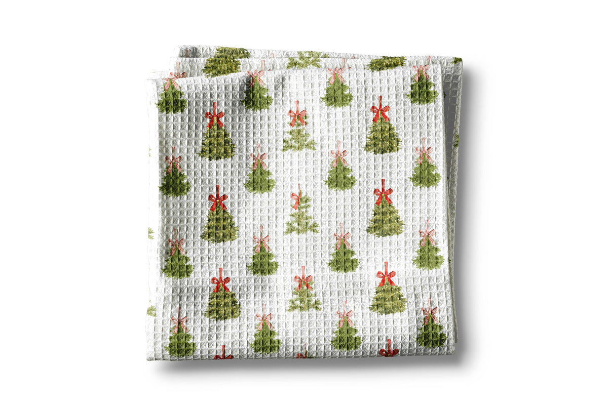 Christmas Towel Tree Preppy Bow
