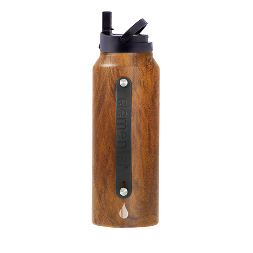 Iconic Insulated Sport Lid Bottle w/Strap Teakwood