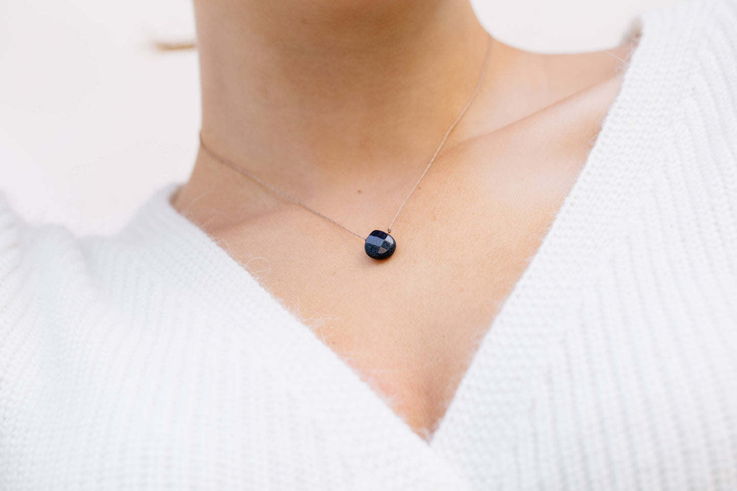 Blue Goldstone Soul-Full of Light Necklace Comfort