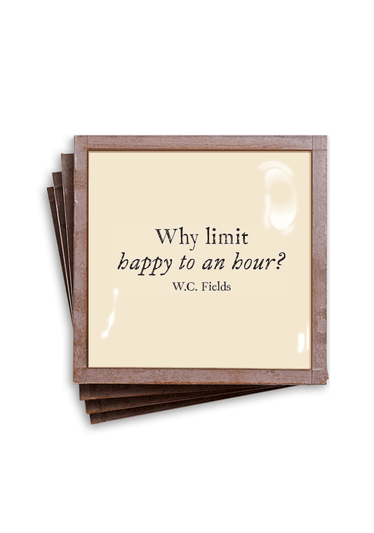 Why Limit Happy Copper & Glass Coaster