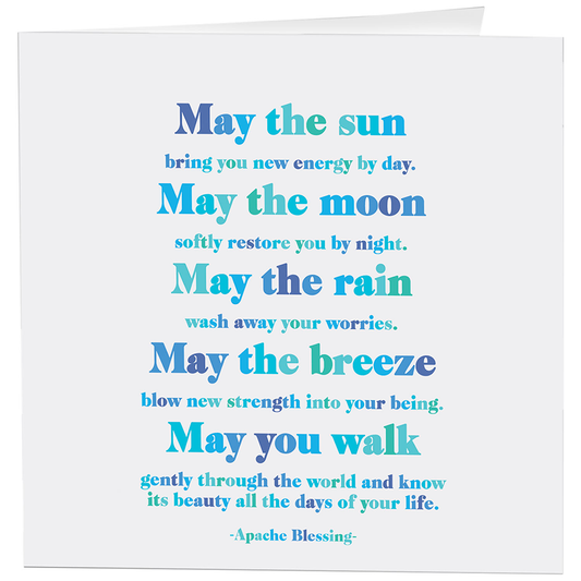 Cards - D137- May The Sun (Apache Blessing)