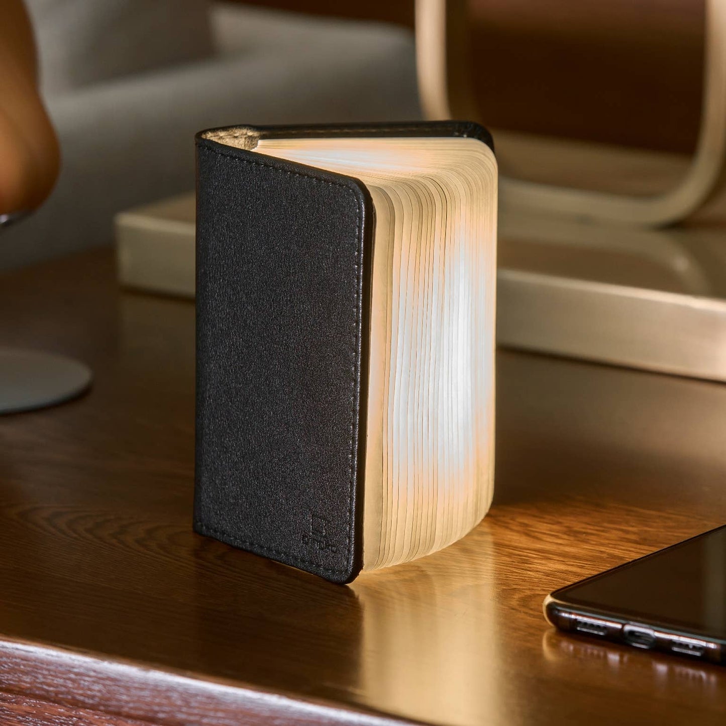 Leather Smart Book Light: Brown Leather / Mini